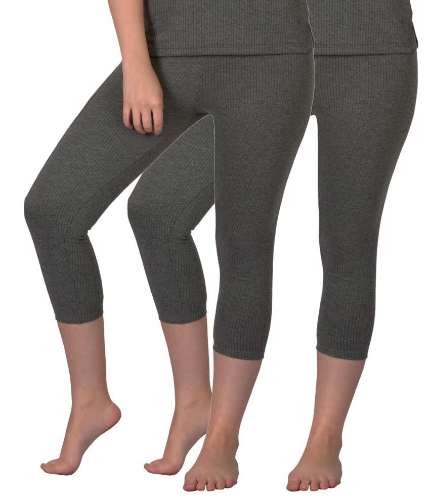     			Selfcare Grey Cotton Blend Thermal Set Of 2