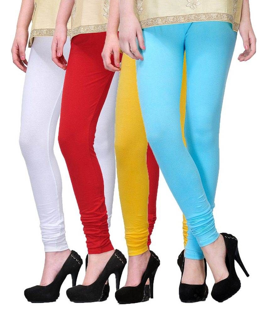 FeelBlue Multi Cotton Lycra Leggings Price in India Buy FeelBlue