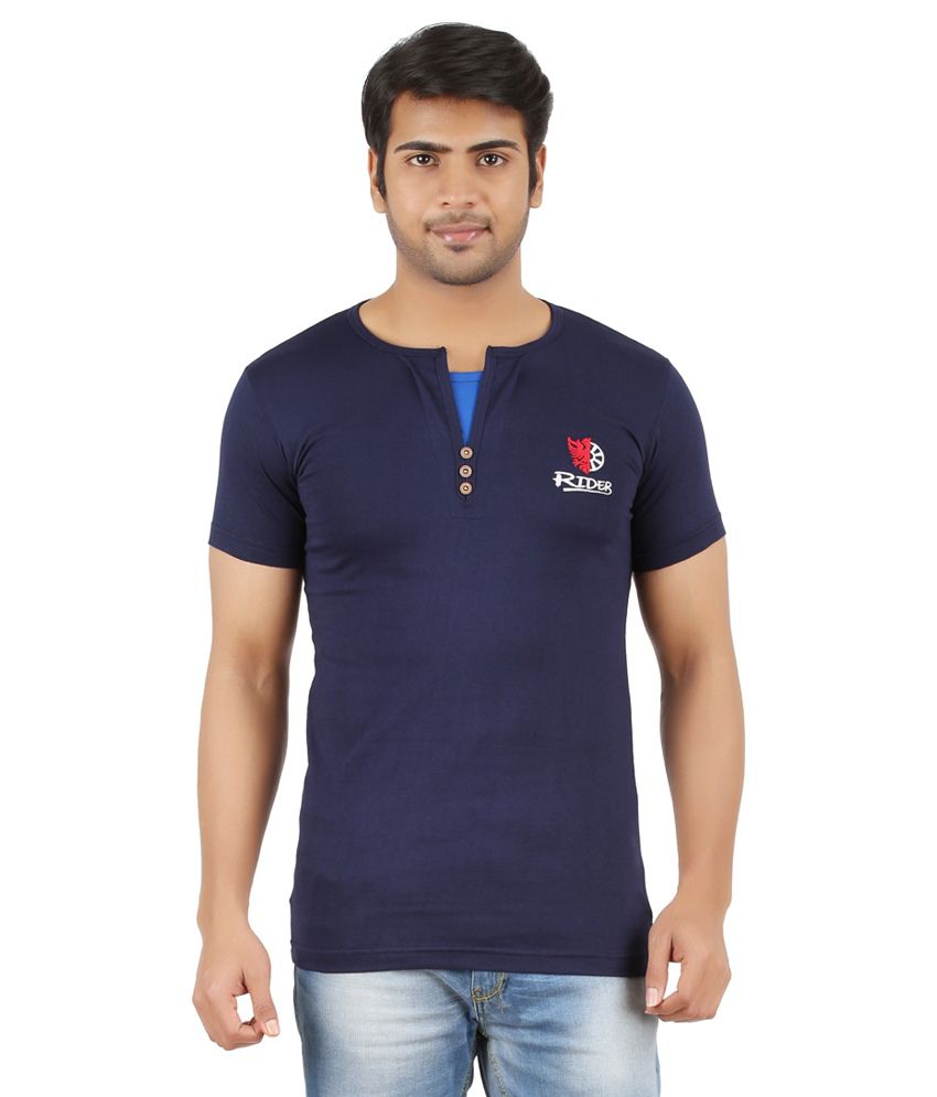 Togs Navy Cotton T-shirt - Buy Togs Navy Cotton T-shirt Online at Low ...