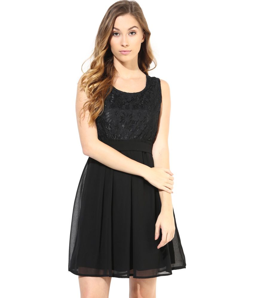 The Vanca Black Polyester Dress - Buy The Vanca Black Polyester Dress ...