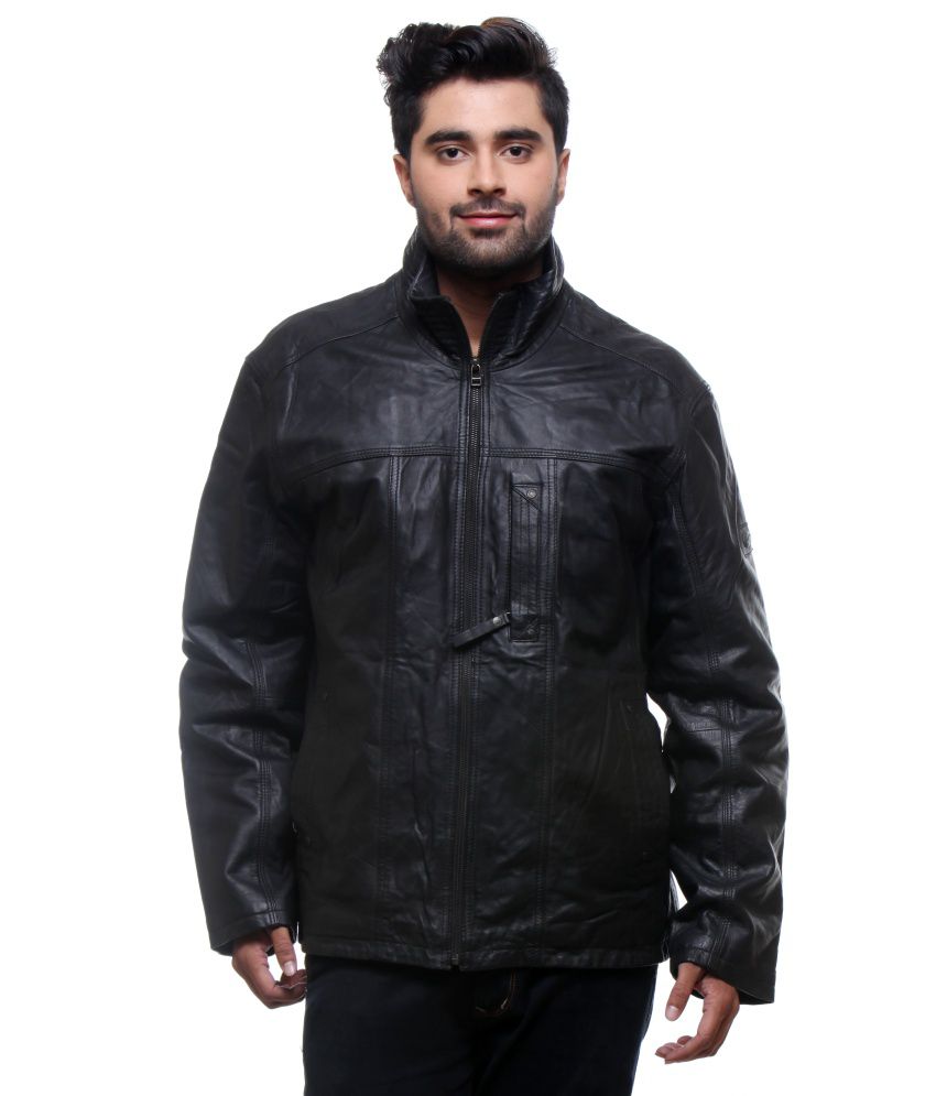Design Impex Black Full Sleeves Leather Casual Jacket - Buy Design ...