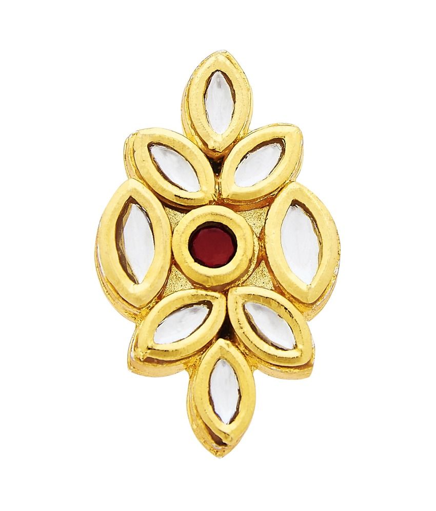 Shining Jewel Golden Brass Ring Buy Shining Jewel Golden Brass Ring