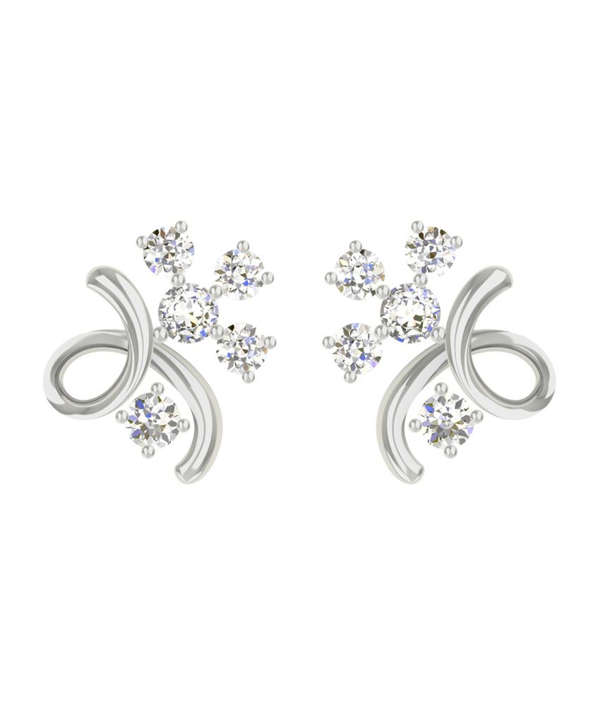 Tbz The Original 18kt White Gold Stud Earrings Tbz The Original 18kt White Gold Stud Earrings