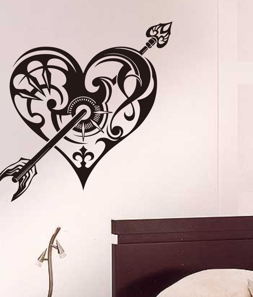     			Decor Villa Black Break Heart Wall Sticker