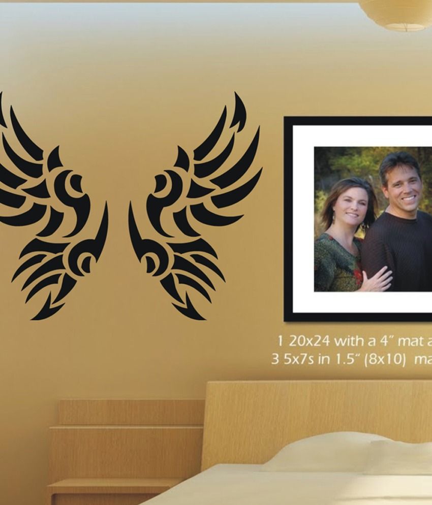     			Decor Villa Black Super Wing Wall Sticker