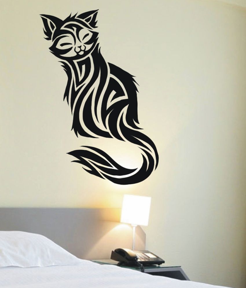     			Decor Villa Black The Cat Wall Sticker