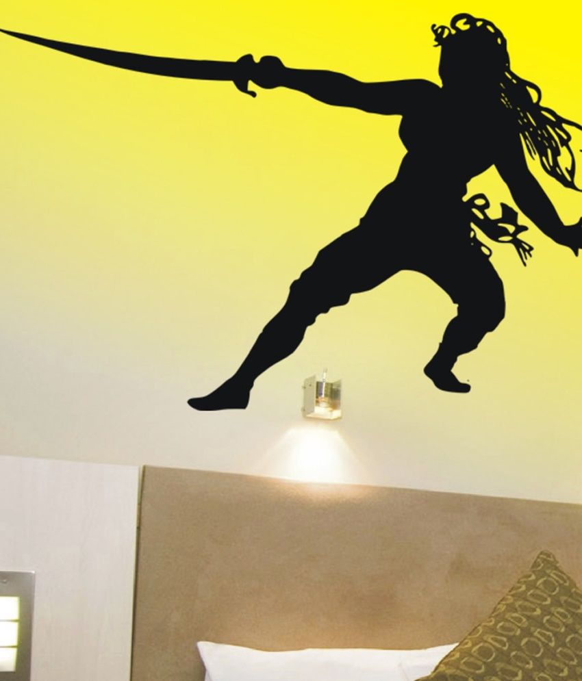     			Decor Villa Black The Great Warrior Wall Sticker