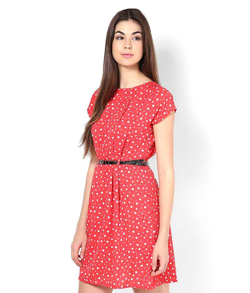 Mayra Pink Polyester Dresses - Buy Mayra Pink Polyester Dresses Online ...
