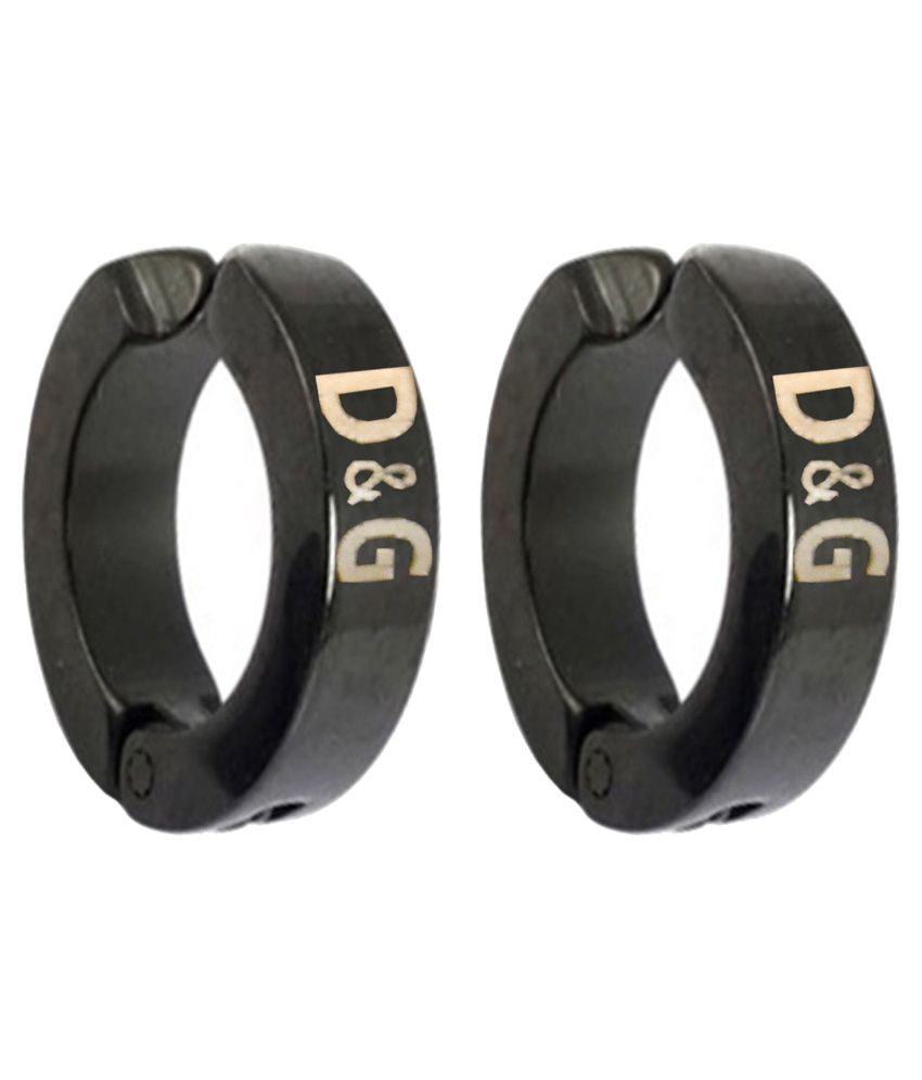 Men Style Black D G Inspired Clip On Earring Men Style Black D G Inspired Clip On Earring