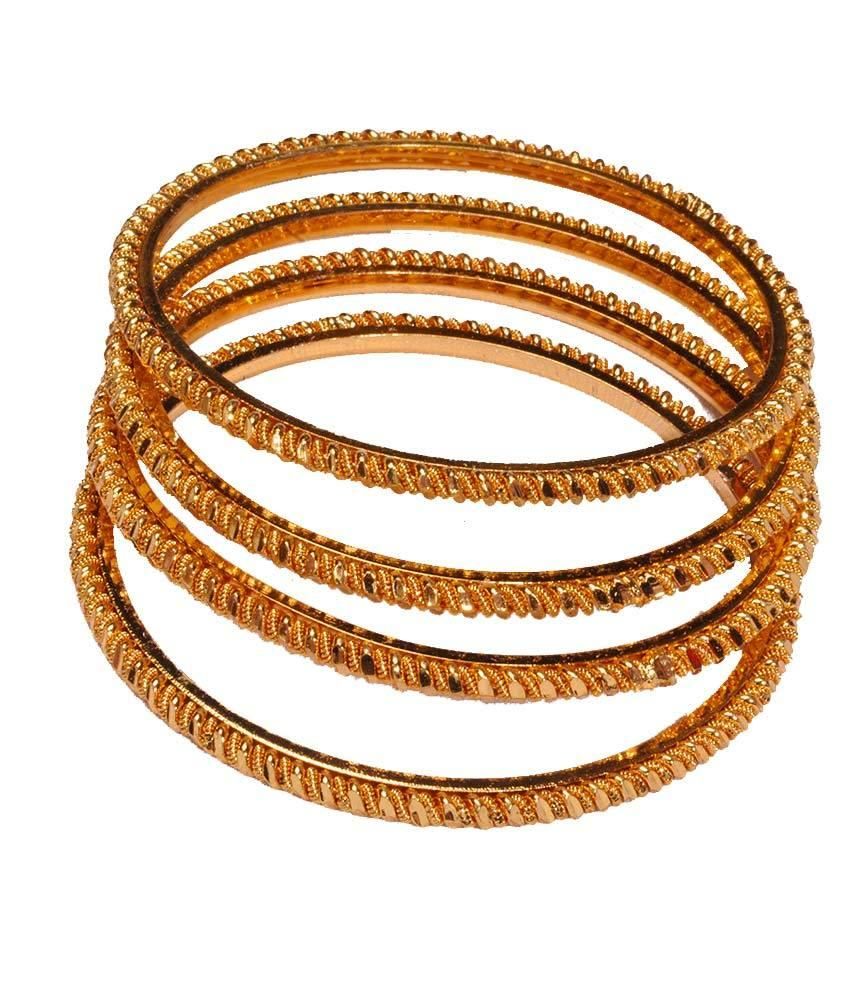PFJ Golden Copper Bangle Set Buy PFJ Golden Copper Bangle Set Online