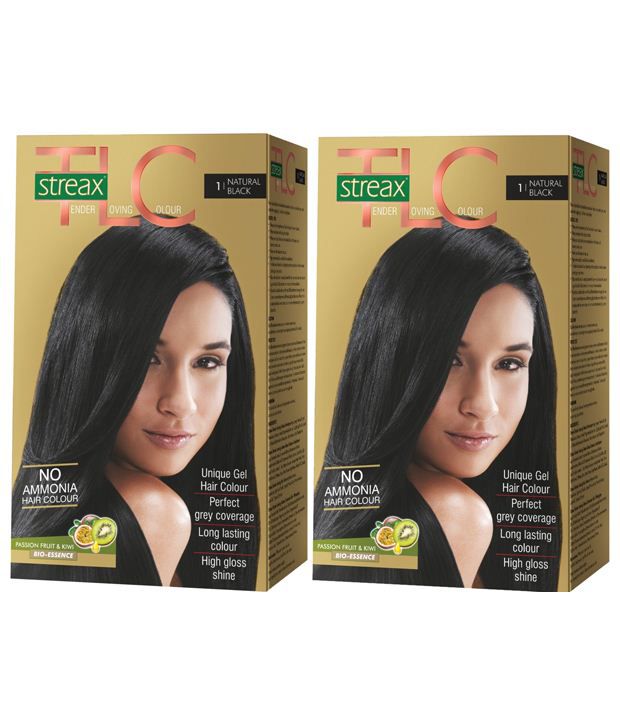 Streax Hair Colour TLC Natural Black No.(1) X 2: Buy Streax Hair Colour TLC Natural  Black No.(1) X 2 at Best Prices in India - Snapdeal