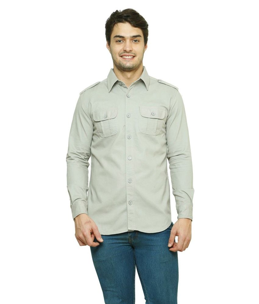 grey casual shirt