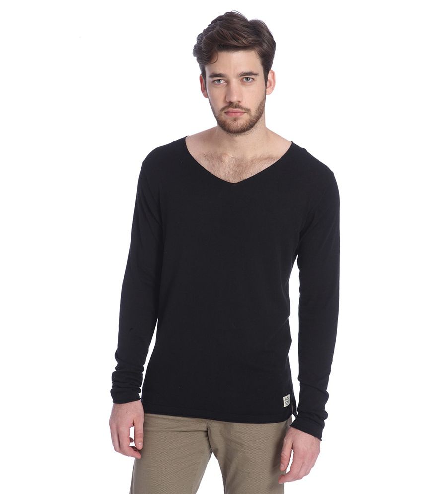 Jack & Jones Black Full Sleeves Sweater - Buy Jack & Jones Black Full  Sleeves Sweater Online at Best Prices in India on Snapdeal