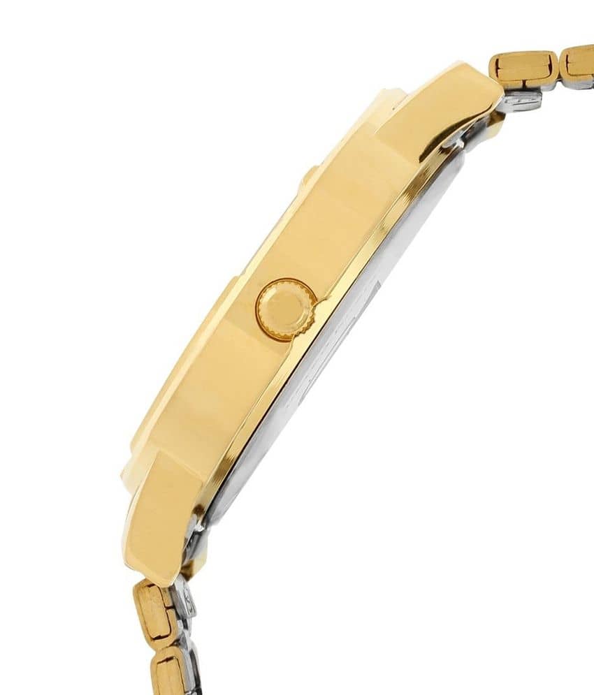 titan silver gold watch