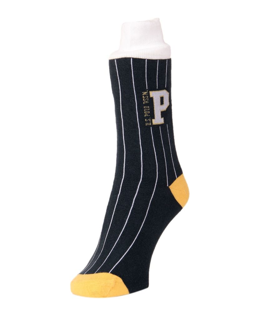 U.S. Polo Assn. Men's Flat Knit Crew Socks - 3 Pair Pack: Buy Online at ...