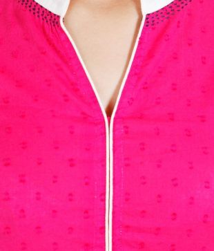 pink kurti with blue leggings