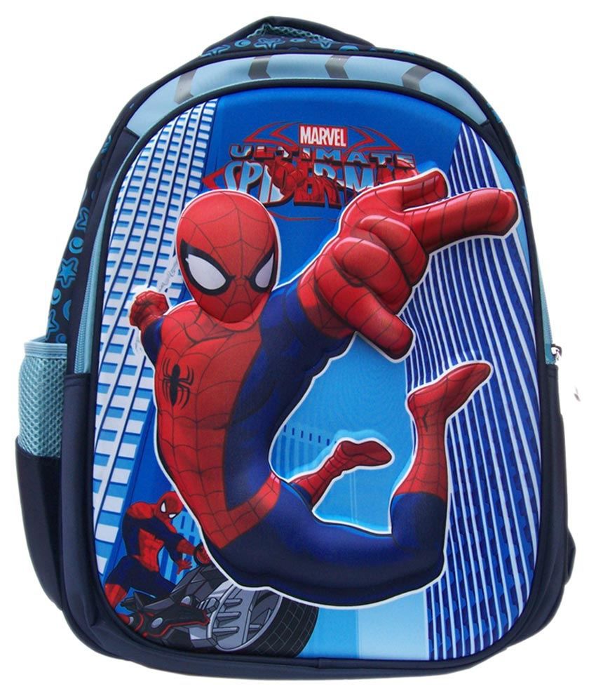 Marvel Blue Spiderman Kids School Bag: Buy Online at Best Price in ...