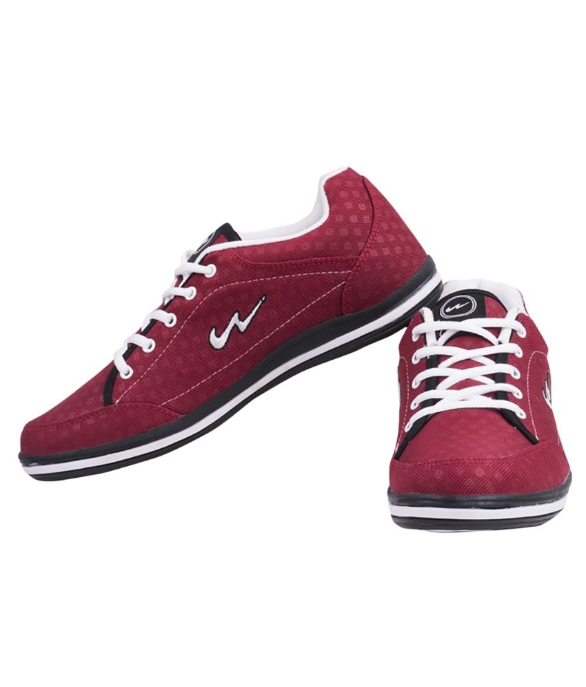 campus red colour shoes