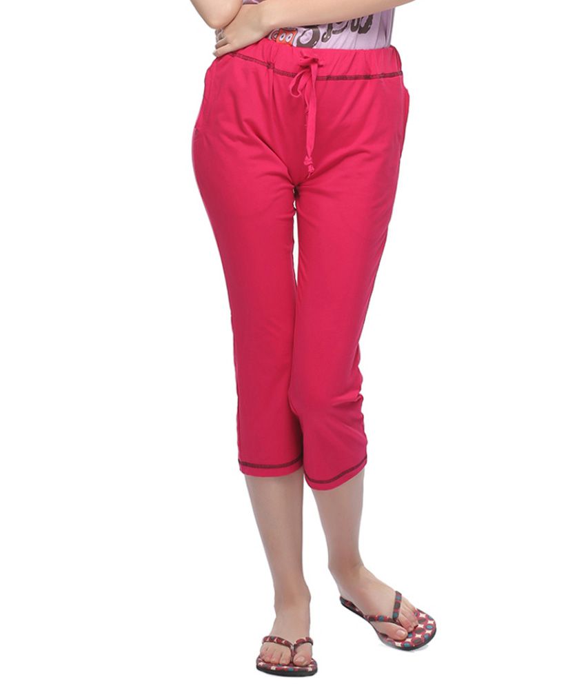     			Clovia Pink Cotton Pajamas