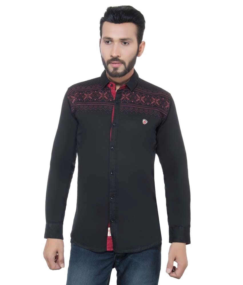 men's black casual shirt