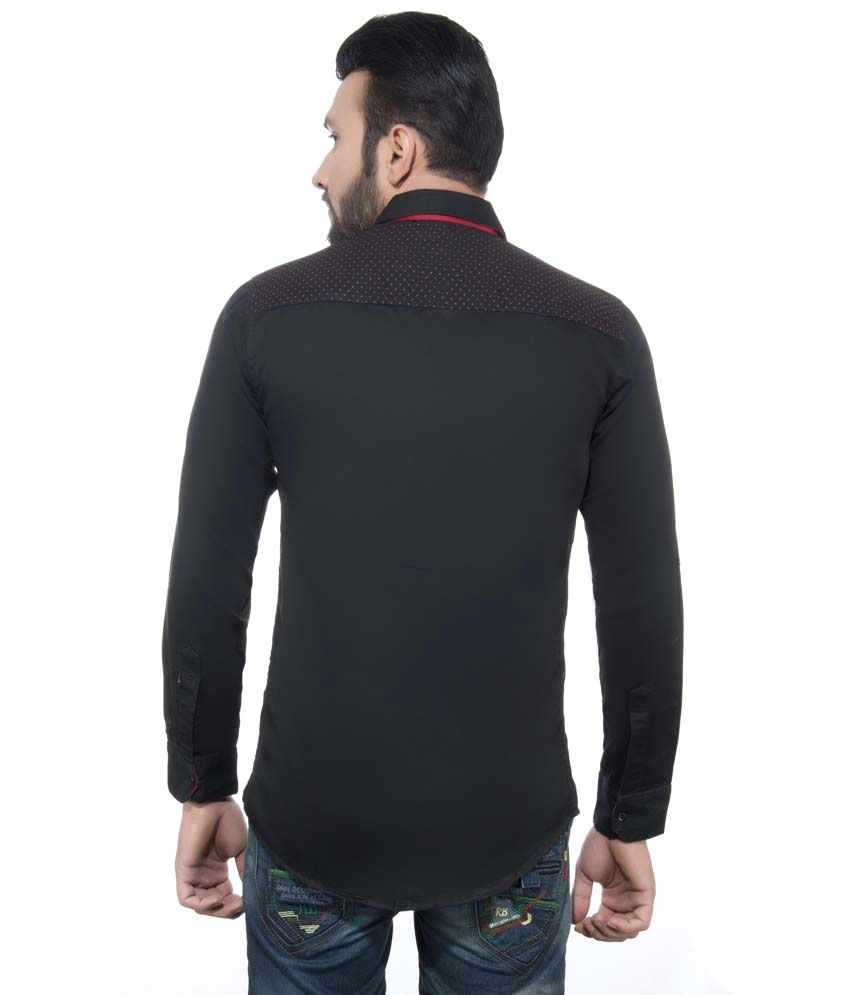 men's black casual shirt