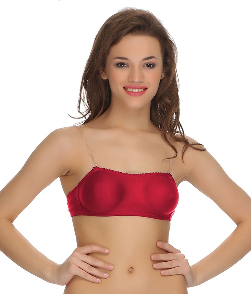     			Clovia Red Cotton Blend Bra