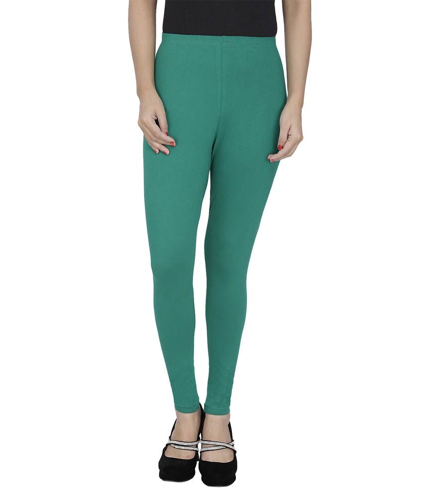 Anekaant Green Cotton Lycra Leggings Price in India Buy Anekaant