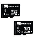 Strontium Combo of 8GB microSD (Class 6) and 16 GB microSDHC Memory Card (Class 10)