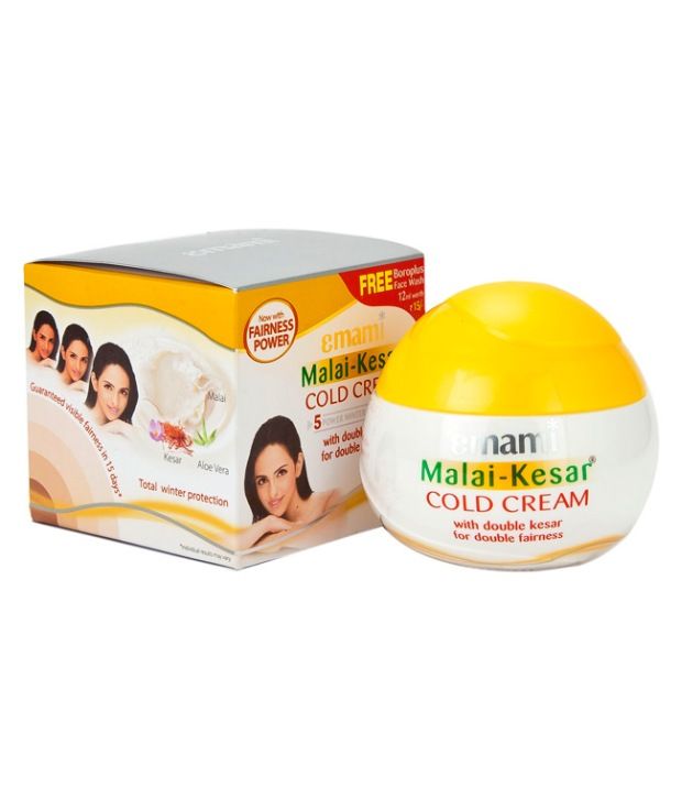 Emami Malai Kesar Cold Cream 100 ml, Free Boroplus Face Wash Buy Emami