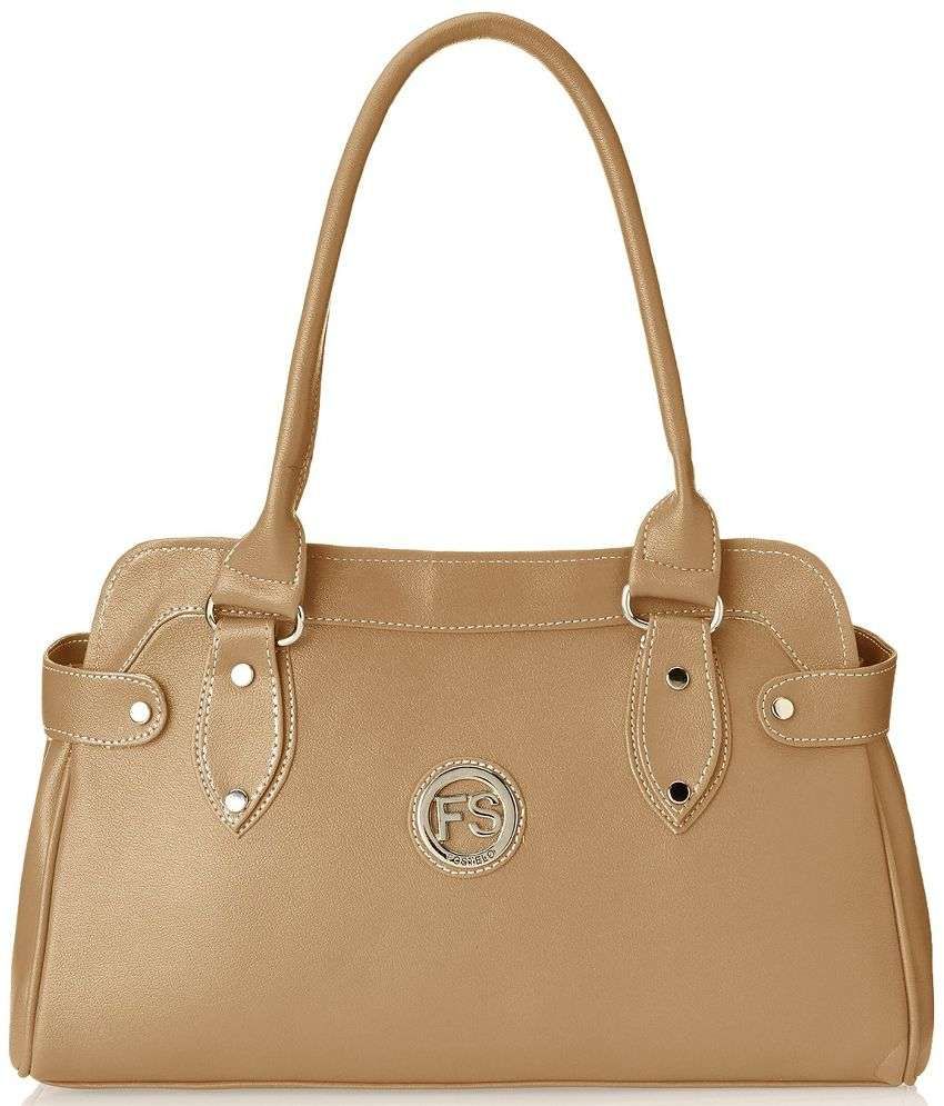 small beige shoulder bag