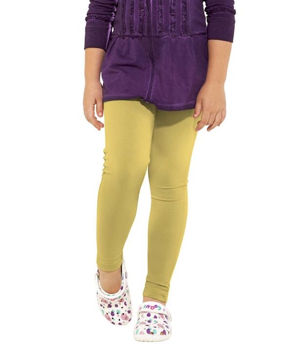 Go Colors Yellow Leggings For Girls 