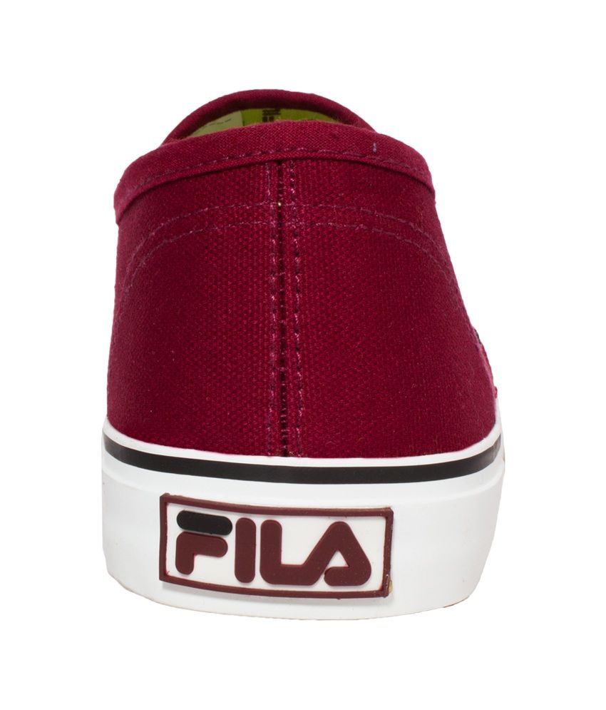 maroon fila shoes