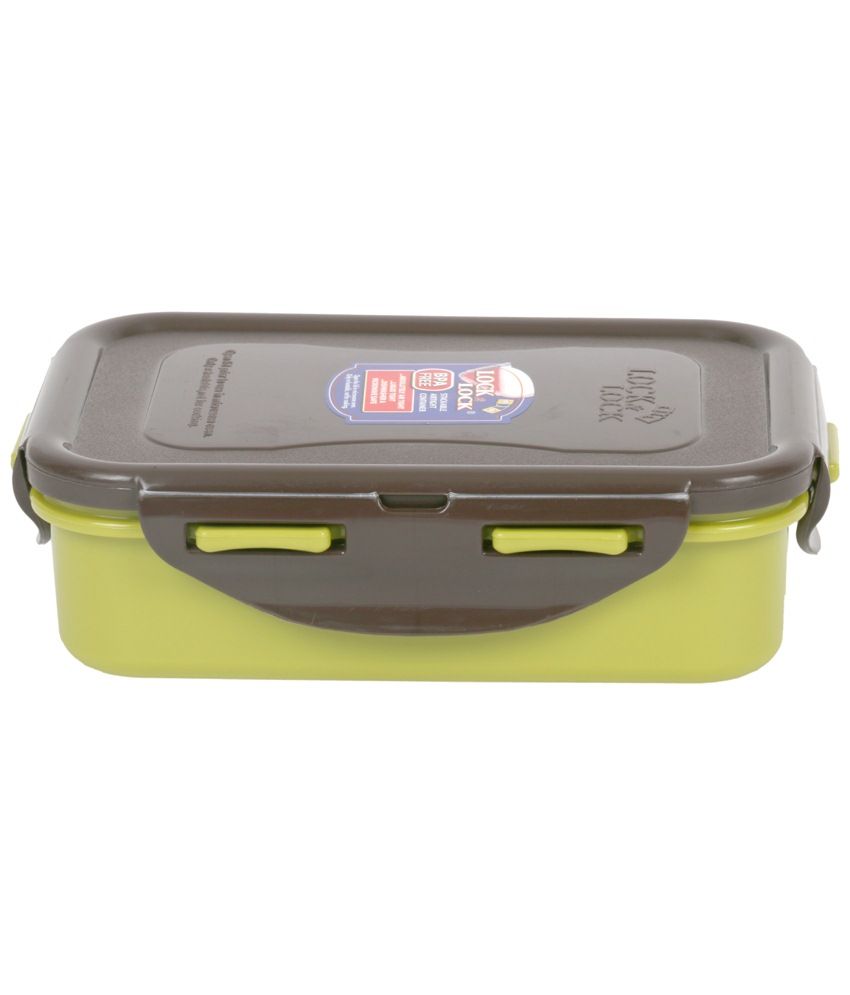 Lock & Lock Green Classics Rectangular Food Container With Leak Proof 