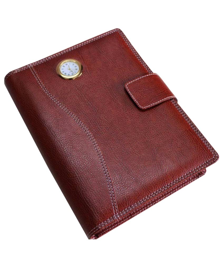 Renown Brown Leather Business Organiser Diary 2017: Buy Online at Best