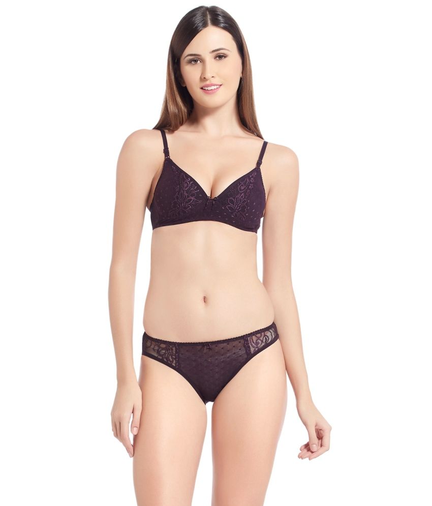 Buy Scan Purple Bra Panty Sets Online At Best Prices In India Snapdeal