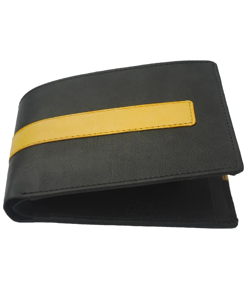 Leather Designer Wallet, Yellow