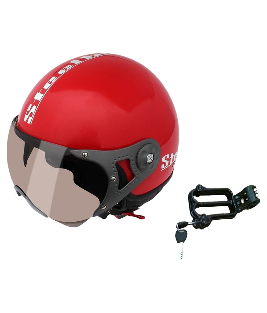 open face helmet lock