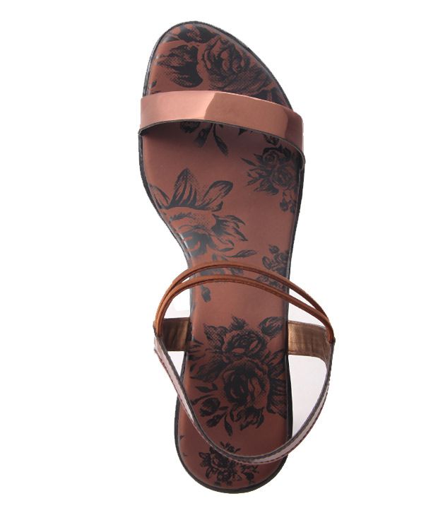 Blue&Bees Shiny Copper Heel Sandals Price in India- Buy Blue&Bees Shiny Copper Heel Sandals 