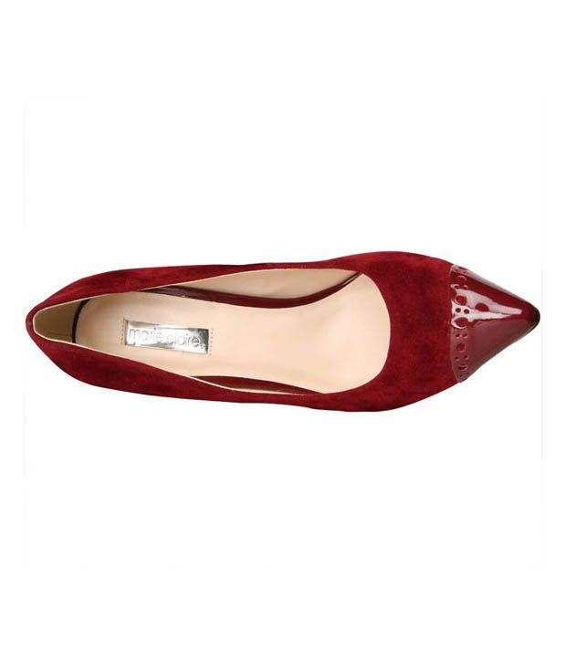 Marie Claire Red Pencil Heel Pumps Price in India- Buy Marie Claire Red ...