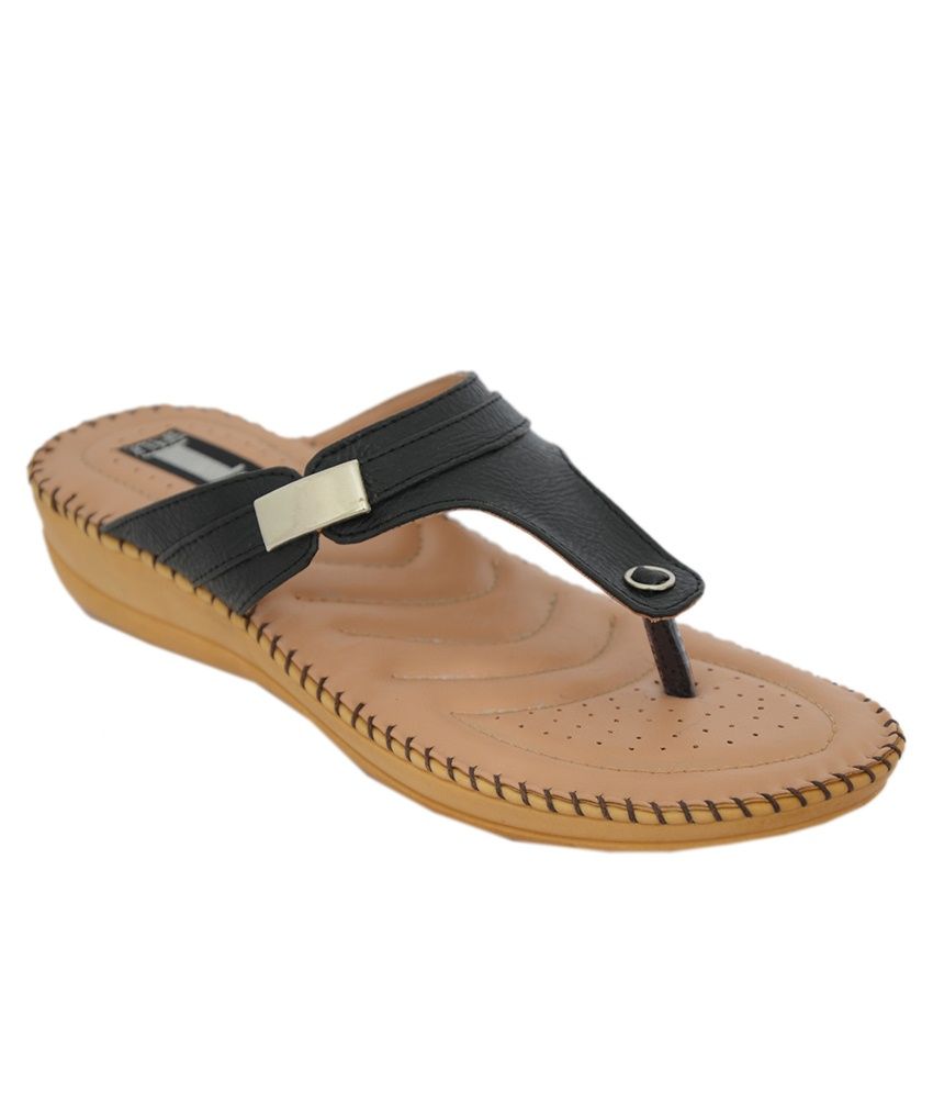 black walking flats