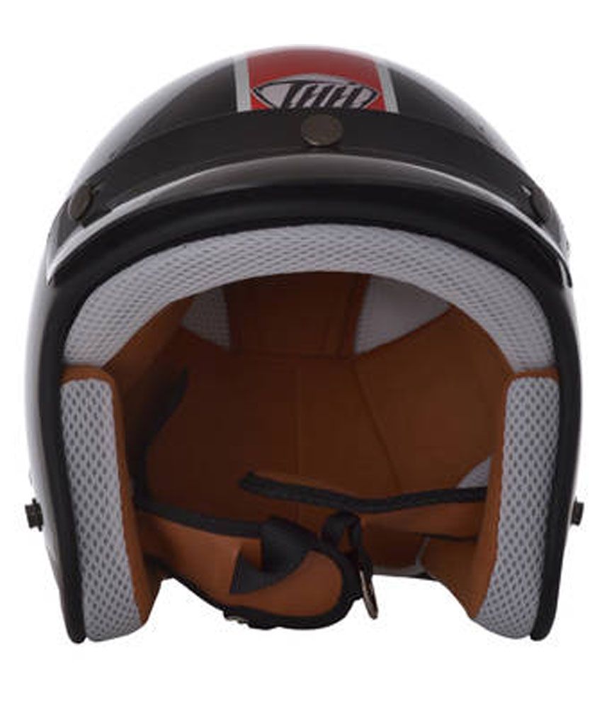 THH Half Face Fh 356 Black And Red Star Matt Helmet Buy THH Half