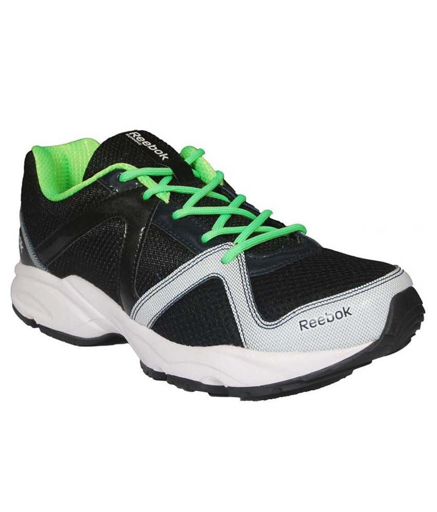 reebok black sports shoes snapdeal