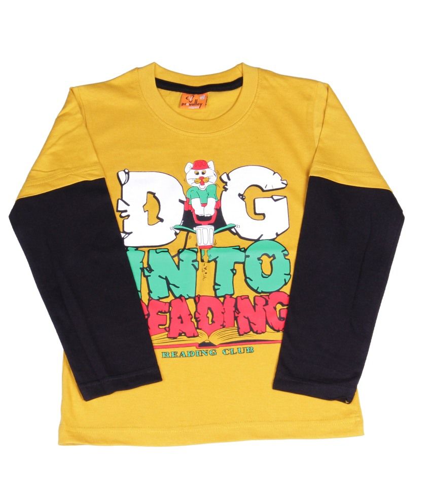 yellow full sleeves t shirt