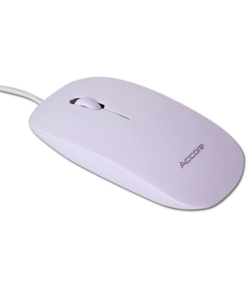     			Accore Standard USB Mouse White