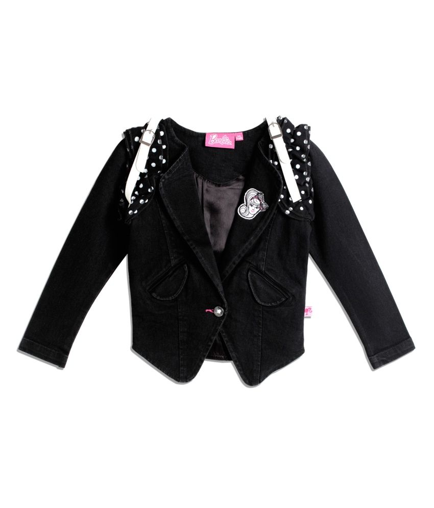 Barbie Black Denim Jacket Buy Barbie Black Denim Jacket Online At Low 