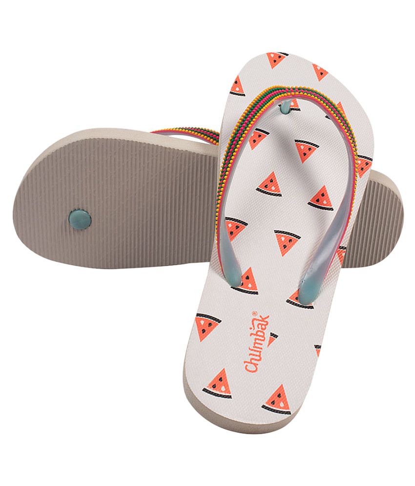 gray flip flops