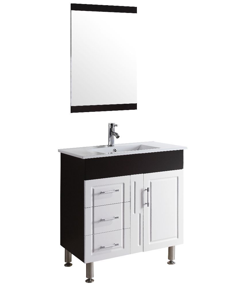 Buy Nuro Pvc Bathroom Vanity With Mirror With Ceramic Basin Without Faucet Online At Low Price In India Snapdeal