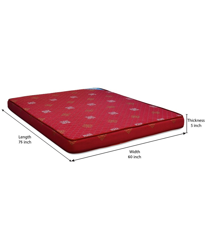 Nilkamal Sneham Xl 5inch Queen Size Rubberised Coir Mattress (Maroon