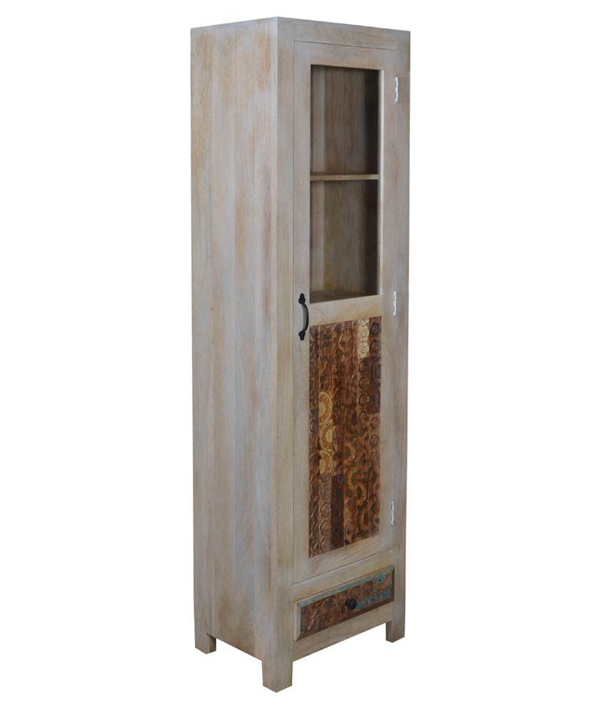 Shekhawati Solid Wood Single Door Wardrobe Buy Online At Best