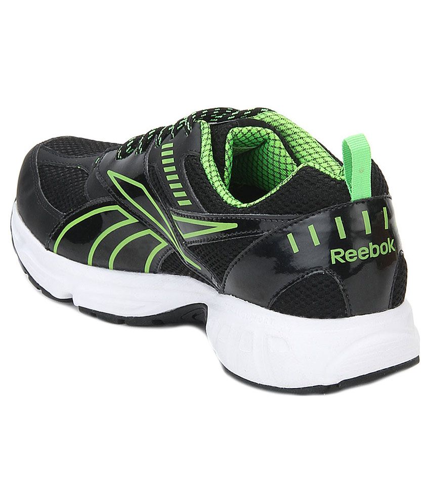 reebok black and green shoes